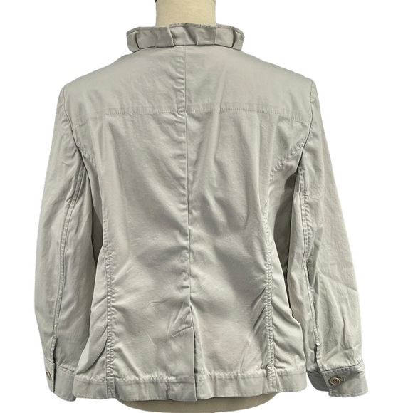 Women's Ruffled Gray Jacket - Picture 3 of 4